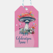 Blume aus Pilzen Geschenkanhänger (Vorderseite)