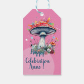 Blume aus Pilzen Geschenkanhänger (Rückseite)