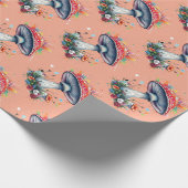 Blume aus Pilzen Geschenkpapier (Ecke)