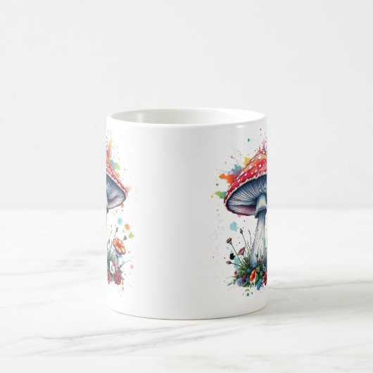 Blume aus Pilzen Kaffeetasse (Mittel)