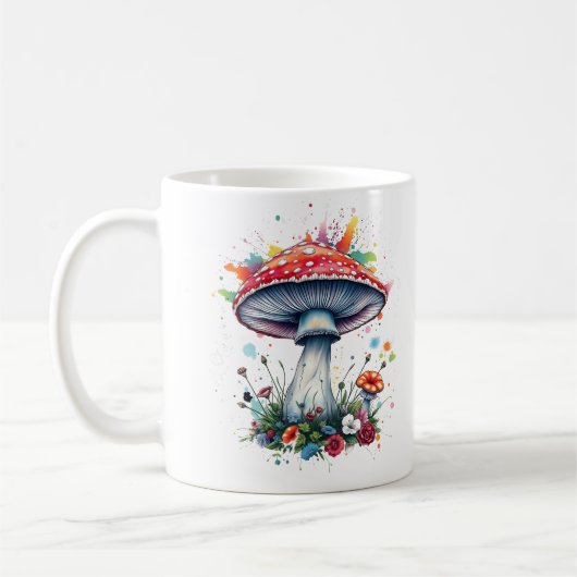 Blume aus Pilzen Kaffeetasse (Links)