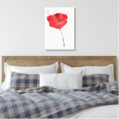 Blume aus Poppen in Aquarellfarbe Leinwanddruck (Insitu (Schlafzimmer))