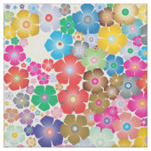 Blume aus Regenbogen blüht auf Stoff (Muster)