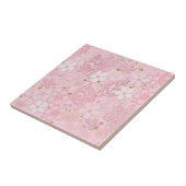 Blume aus rosa Papier Fliese (Seite)