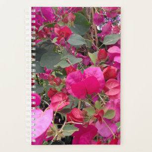 Blume aus rosa Papier im Garten Planer