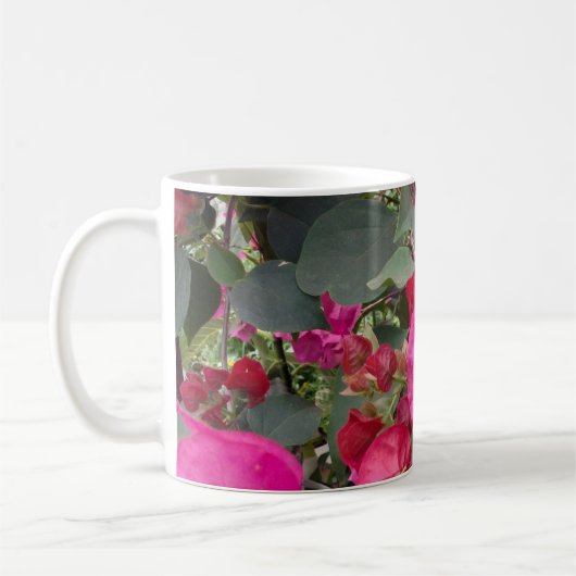 Blume aus rosa Papier Kaffeetasse (Links)