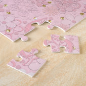 Blume aus rosa Papier Puzzle (Seite)
