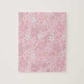 Blume aus rosa Papier Puzzle (Vertikal)