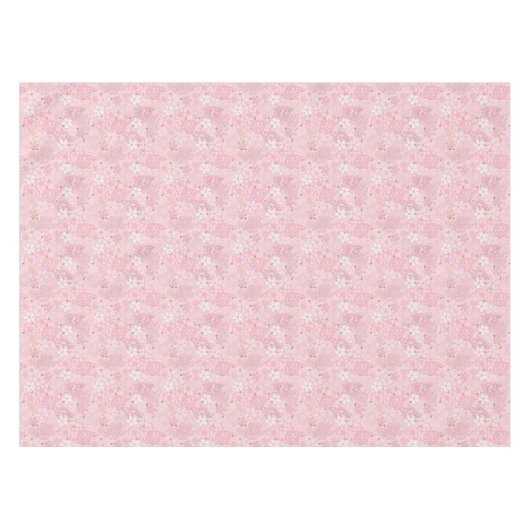 Blume aus rosa Papier Tischdecke (Vorderseite (Horizontal))