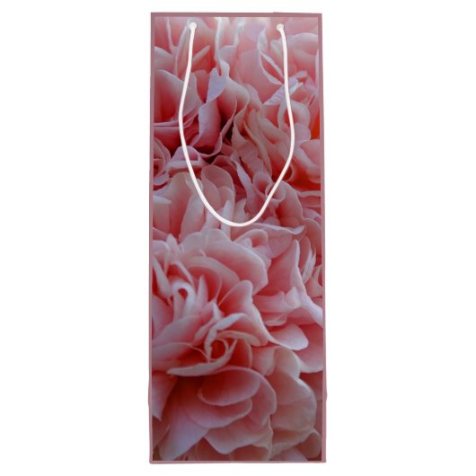 Blume aus rosa Samt Geschenktüte Für Weinflaschen (Rückseite)