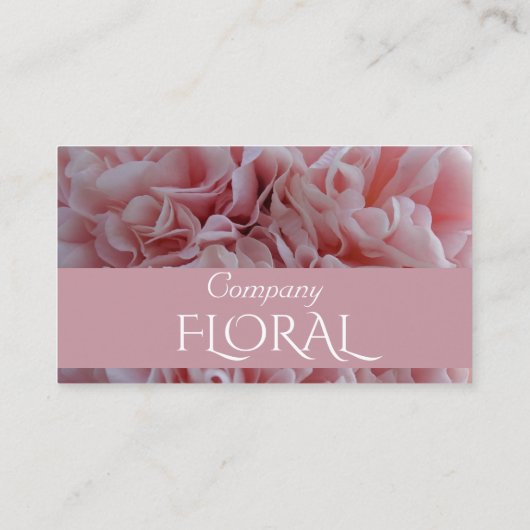 Blume aus rosa Samt Visitenkarte (Rückseite)