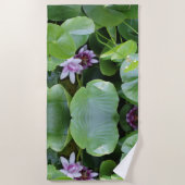 Blume aus rosa Seerosen, Lotus-Blume, Foto Strandtuch (Vorderseite)