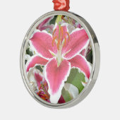 Blume aus rosa Sterngazer Ornament Aus Metall (Links)