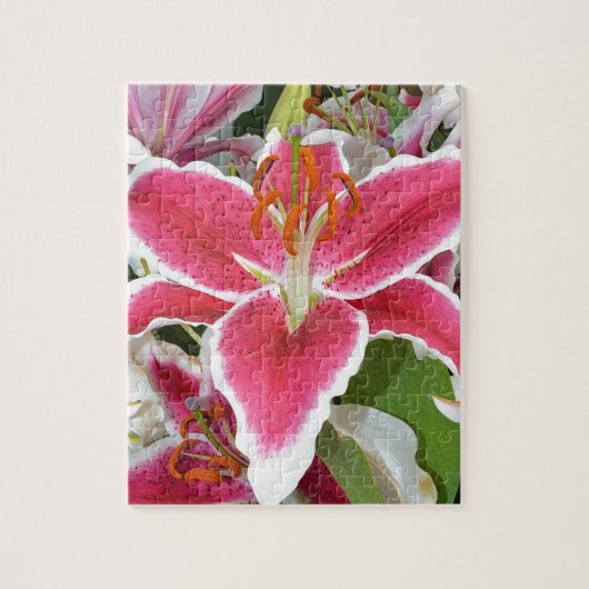 Blume aus rosa Sterngazer Puzzle (Vertikal)