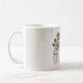 Blume aus Rosa und Champagner Kaffeetasse (Links)