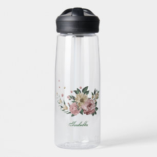 Blume aus Rosa und Champagner Trinkflasche