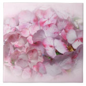 Blume aus rosa und dunkelrosa Hydrangea Fliese (Vorderseite)