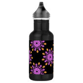 Blume aus rosa und orangefarbenem Neon Edelstahlflasche (Rechts)
