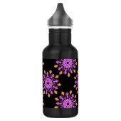 Blume aus rosa und orangefarbenem Neon Edelstahlflasche (Links)