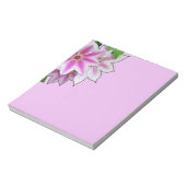 Blume aus Rosa und Weiß Notizblock (Rotiert)