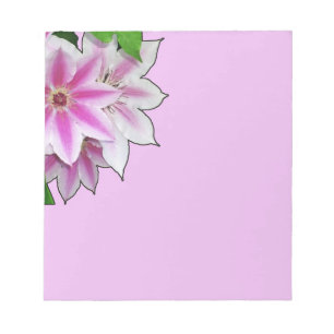 Blume aus Rosa und Weiß Notizblock