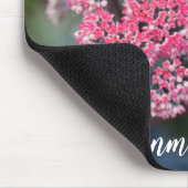 Blume aus rosa und weißem Butterfly Mousepad (Ecke)