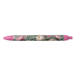Blume aus rosa und weißem Peony Kugelschreiber