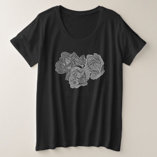 Blume aus Rose und Rose Große Größe T-Shirt