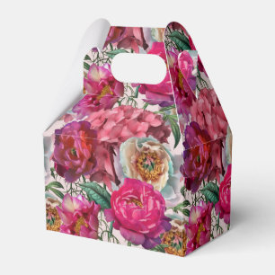 Blume aus Rot-Rosa-Peonys und Hydrangea Geschenkschachtel