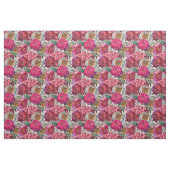 Blume aus Rot-Rosa-Peonys und Hydrangea Stoff (Fat Quarter (45,7 x 55,9 cm))