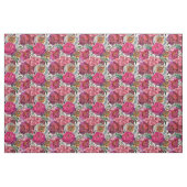 Blume aus Rot-Rosa-Peonys und Hydrangea Stoff (Yard (91,4 cm))