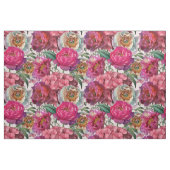 Blume aus Rot-Rosa-Peonys und Hydrangea Stoff (Fat Quarter (45,7 x 55,9 cm))
