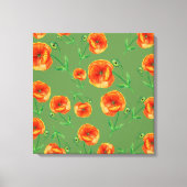 Blume aus rotem Mohn, gesteppte Leinwand (Vorderseite)