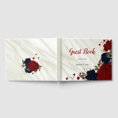 Blume aus rotem und mariniertem grauem botanischem gästebuch (Voll)