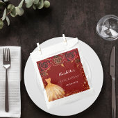 Blume aus Rotgoldkleid aus Quinceanera Geschenktütchen