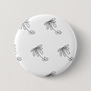 Blume aus schwarzem Blatt Button