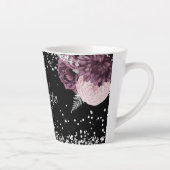 Blume aus schwarzem Bordeaux Milchtasse (Rechts)