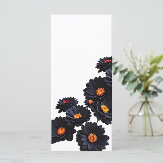 Blume aus schwarzem Samt (Stehend Vorderseite)