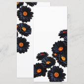 Blume aus schwarzem Samt (Vorne/Hinten)