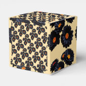 Blume aus schwarzem Samt Geschenkschachtel (Rückseite)