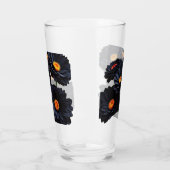 Blume aus schwarzem Samt Glas (Links)