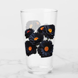 Blume aus schwarzem Samt Glas