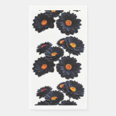 Blume aus schwarzem Samt Serviette (Vorderseite)