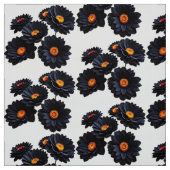 Blume aus schwarzem Samt Stoff (Muster)