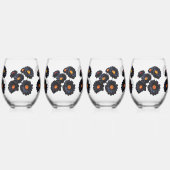 Blume aus schwarzem Samt Weinglas Ohne Stiel (Links)