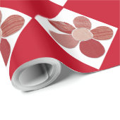 Blume aus Spinnstoffen - DIY Geschenkpapier (Rolleneckpunkt)