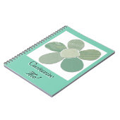 Blume aus Spinnstoffen - DIY Notizblock (Linke Seite)