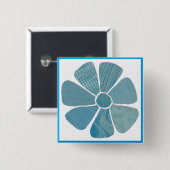 Blume aus Textilien wählen eine beliebige Farbe Button (Vorne & Hinten)