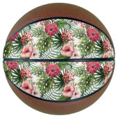 Blume aus tropischem Hibiskus Basketball (Vorderseite)