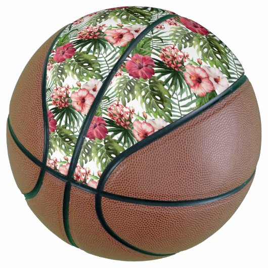 Blume aus tropischem Hibiskus Basketball (angewinkelt)